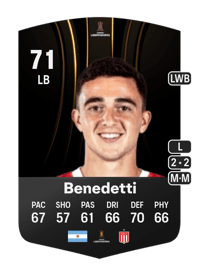 Gaston Benedetti CONMEBOL Libertadores 71 OVR