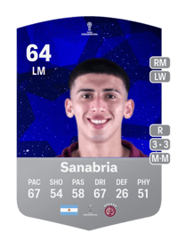 Mateo Sanabria CONMEBOL Sudamericana 64 OVR