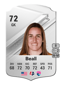 Hillary Beall Rare 72 OVR
