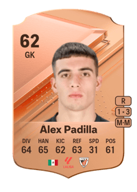 Álex Padilla Rare 62 OVR