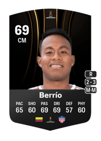 Léider Berrío CONMEBOL Libertadores 69 OVR