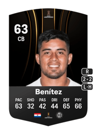 Hugo Benítez CONMEBOL Libertadores 63 OVR