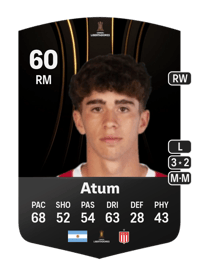 Axel Atum CONMEBOL Libertadores 60 OVR