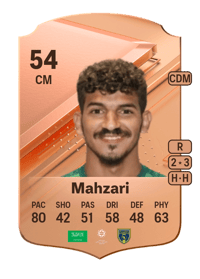 Mohammed Mahzari Rare 54 OVR