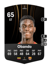 Allen Obando CONMEBOL Libertadores 65 OVR