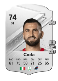 Massimo Coda Rare 74 OVR
