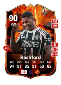 Marcus Rashford FC Versus Fire 90 OVR