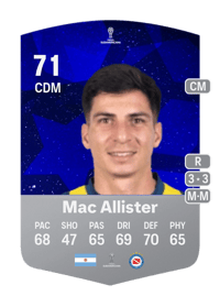 Francis Mac Allister CONMEBOL Sudamericana 71 OVR
