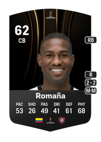 Jhohan Romaña CONMEBOL Libertadores 62 OVR