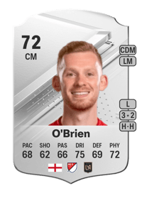 Lewis O'Brien Rare 72 OVR