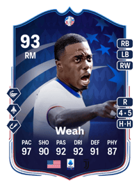 Timothy Weah Copa América Make Your Mark Plus 93 OVR