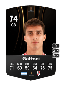 Federico Gattoni CONMEBOL Libertadores 74 OVR