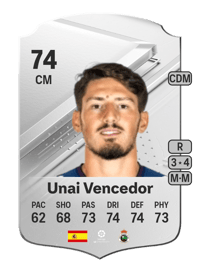 Unai Vencedor Rare 74 OVR