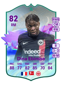 Junior Dina Ebimbe In-Progress Future Stars Evolution 82 OVR
