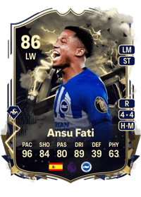 Ansu Fati Thunderstruck 86 OVR