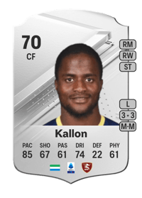 Yayah Kallon Rare 70 OVR
