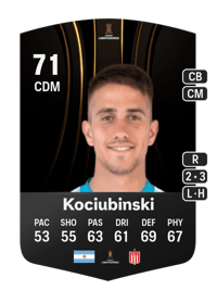 Bautista Kociubinski CONMEBOL Libertadores 71 OVR