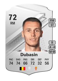 Jonathan Dubasin Rare 72 OVR