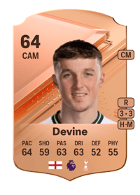 Alfie Devine Rare 64 OVR