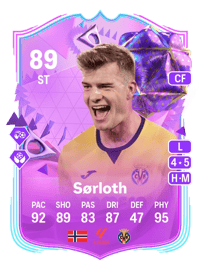 Alexander Sørloth Ultimate Birthday 89 OVR