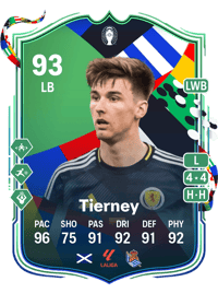 Kieran Tierney UEFA EURO Path to Glory 93 OVR