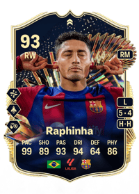Raphinha Live Team of the Season 93 OVR
