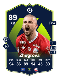 Edon Zhegrova POTM Ligue 1 89 OVR
