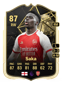 Bukayo Saka Team of the Week 87 OVR