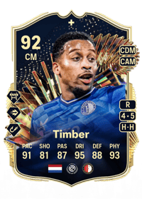 Quinten Timber Team of the Season Plus 92 OVR