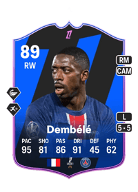 Ousmane Dembélé POTM Ligue 1 89 OVR