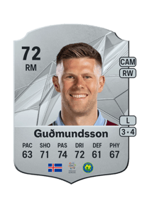 Jóhann Berg Guðmundsson Rare 72 OVR