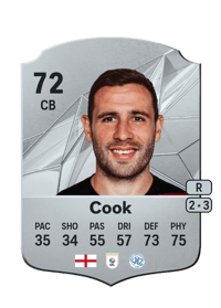 Steve Cook Rare 72 OVR