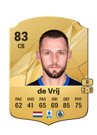 Stefan de Vrij Rare 83 OVR