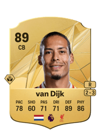 Virgil van Dijk Rare 89 OVR