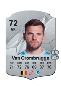 Hendrik Van Crombrugge Rare 72 OVR