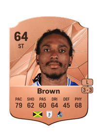Jevani Brown Rare 64 OVR