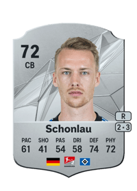 Sebastian Schonlau Rare 72 OVR
