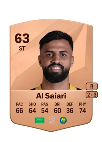 Mohammed Al Saiari Common 63 OVR
