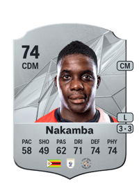Marvelous Nakamba Rare 74 OVR