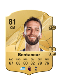 Rodrigo Bentancur Rare 81 OVR