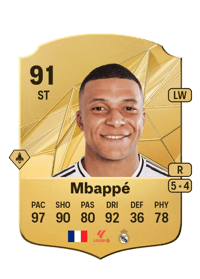 Kylian Mbappé Rare 91 OVR