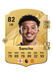 Jadon Sancho Rare 82 OVR