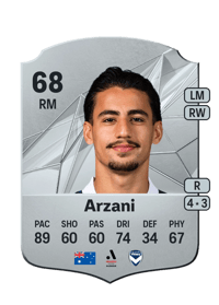 Daniel Arzani Rare 68 OVR