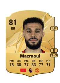 Noussair Mazraoui Rare 81 OVR