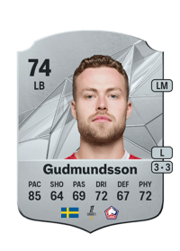 Gabriel Gudmundsson Rare 74 OVR