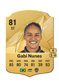 Gabi Nunes Rare 81 OVR