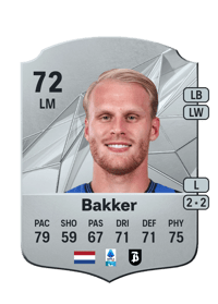 Mitchel Bakker Rare 72 OVR