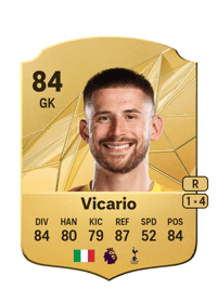 Guglielmo Vicario Rare 84 OVR