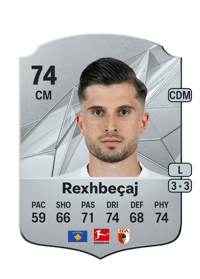Elvis Rexhbeçaj Rare 74 OVR