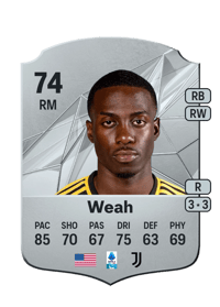 Timothy Weah Rare 74 OVR